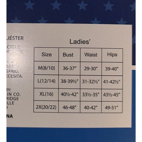 Bobbie Brooks Women's White T-Shirt with Lip Graphic‎ Red White Blue Medium - Picture 4 of 5